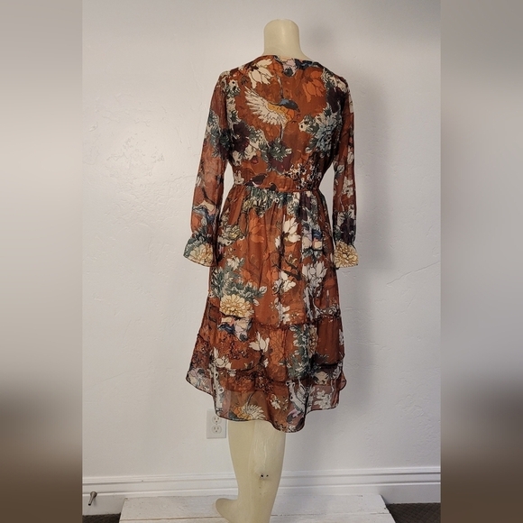 Anthropologie *HEMANT & NANDITA* ZERI PEASANT MIDI DRESS - Picture 3 of 11